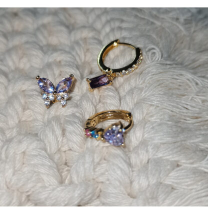 Violeta Mismatched Earrings Set (3 pcs.) - Image 2