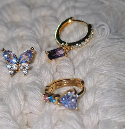 Violeta Mismatched Earrings Set (3 pcs.) - Image 4
