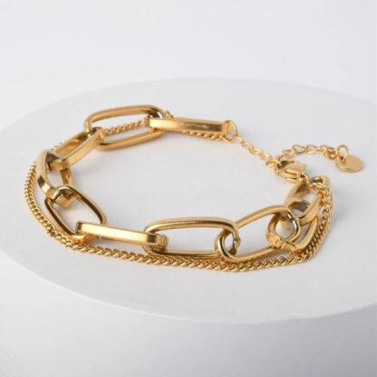 Brea Double Chain Bracelet