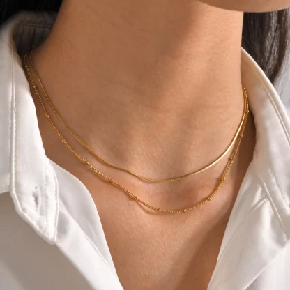 gold layered necklace