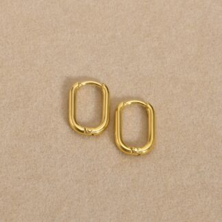 gold hoops, rectangular hoops, hoop earrings, earrings