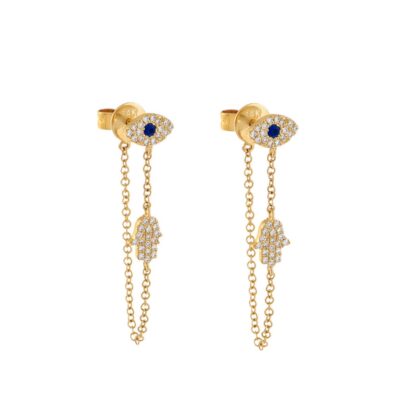 eye & hand earrings