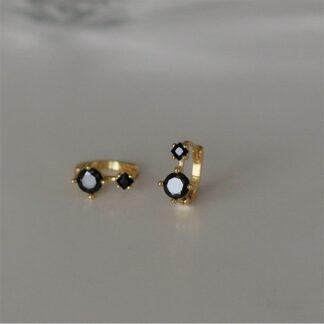 ear huggers, gold mini hoops