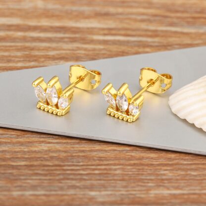 crown earrings