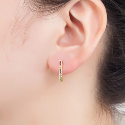 multi-colored bar earrings