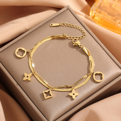 clover gold bracelet