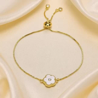 clover bracelet - white