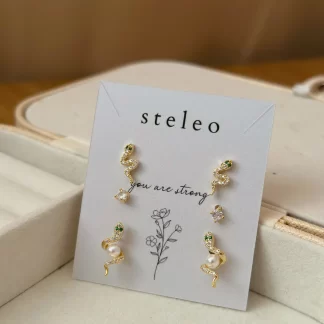 snake earrings set