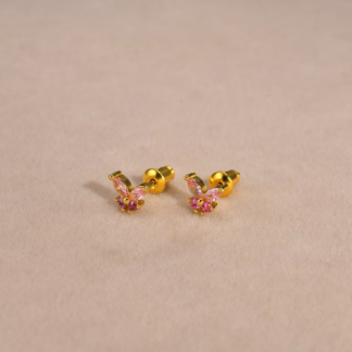 pink butterfly earrings