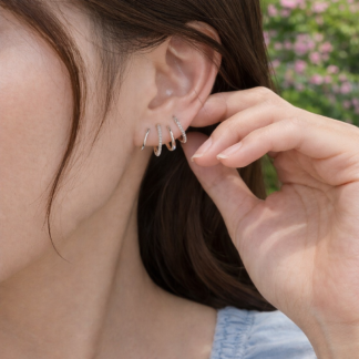silver illusion earrings