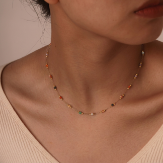 multi-color bead necklace