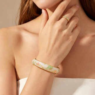 floral enamel bangle