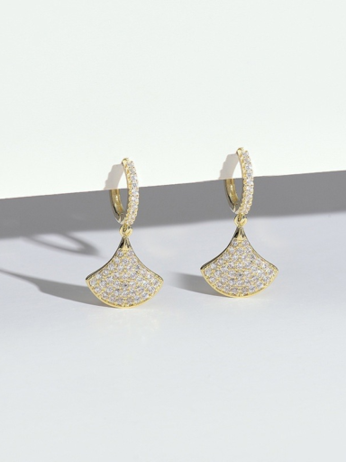 korean fan earrings
